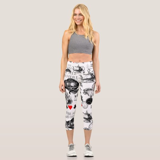 Cheshire Cat classic Alice im Wunderland mad Capri Leggings (Vorderseite)