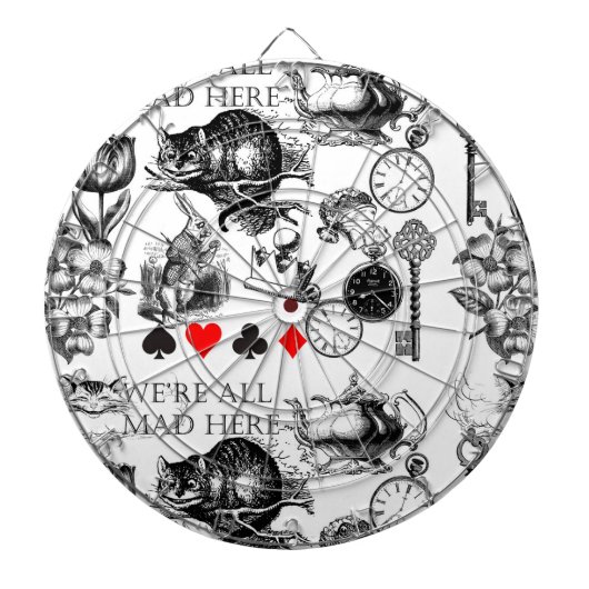 Cheshire Cat classic Alice im Wunderland mad Dartscheibe (vorne)