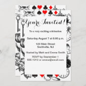 Cheshire Cat classic Alice im Wunderland mad Einladung (Vorne/Hinten)