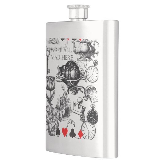 Cheshire Cat classic Alice im Wunderland mad Flachmann (Links)