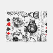 Cheshire Cat classic Alice im Wunderland mad Fleecedecke (Vorderseite (Horizontal))