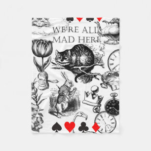Cheshire Cat classic Alice im Wunderland mad Fleecedecke