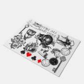 Cheshire Cat classic Alice im Wunderland mad Fußmatte (Schrägansicht)