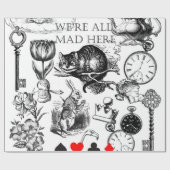 Cheshire Cat classic Alice im Wunderland mad Geschenkpapier (Flach)