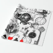 Cheshire Cat classic Alice im Wunderland mad Geschenkpapier (Ungerollt)