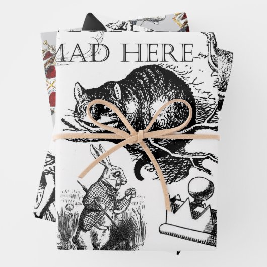 Cheshire Cat classic Alice im Wunderland mad Geschenkpapier Set (Beispiel)