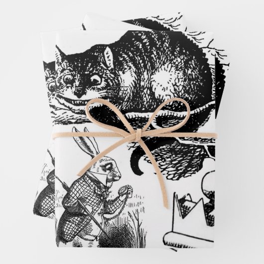 Cheshire Cat classic Alice im Wunderland mad Geschenkpapier Set (Beispiel)
