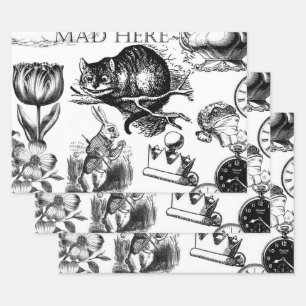 Cheshire Cat classic Alice im Wunderland mad Geschenkpapier Set