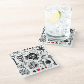 Cheshire Cat classic Alice im Wunderland mad Glasuntersetzer (Schrägansicht)