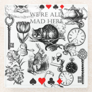 Cheshire Cat classic Alice im Wunderland mad Glasuntersetzer