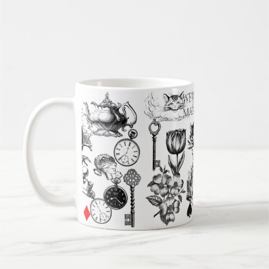 Cheshire Cat classic Alice im Wunderland mad Kaffeetasse (Links)