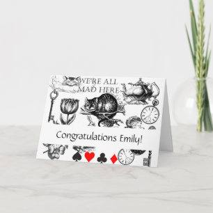 Cheshire Cat classic Alice im Wunderland mad Karte