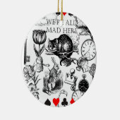 Cheshire Cat classic Alice im Wunderland mad Keramik Ornament (Rechts)