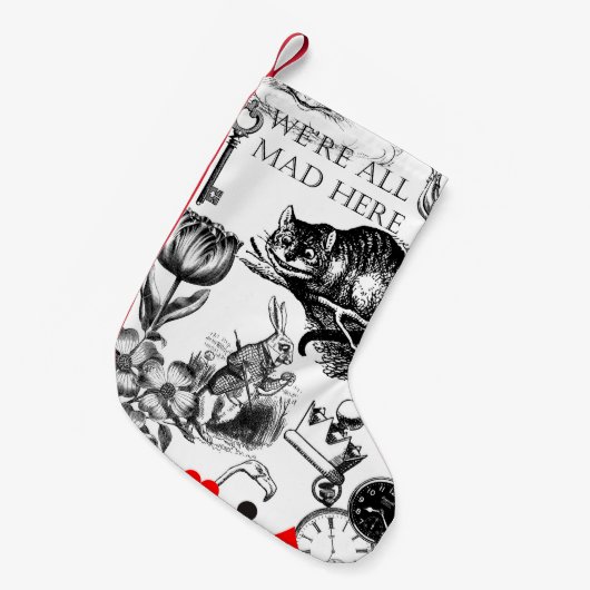 Cheshire Cat classic Alice im Wunderland mad Kleiner Weihnachtsstrumpf (Vorderansicht (hängend))