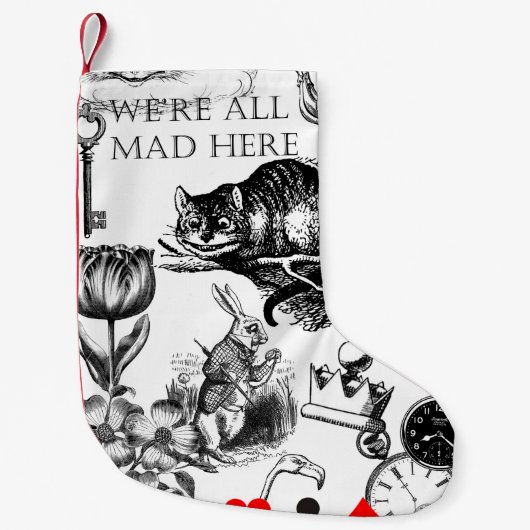 Cheshire Cat classic Alice im Wunderland mad Kleiner Weihnachtsstrumpf (Vorderseite)