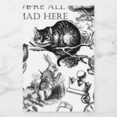 Cheshire Cat classic Alice im Wunderland mad Lebensmitteletikett (Einzelnes Label)