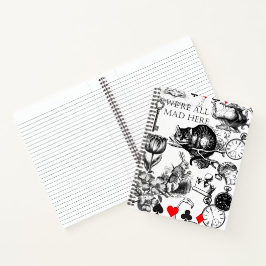 Cheshire Cat classic Alice im Wunderland mad Notizblock (Innenseite)