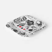 Cheshire Cat classic Alice im Wunderland mad Pappteller (Gewinkelt)