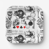 Cheshire Cat classic Alice im Wunderland mad Pappteller (Vorderseite)