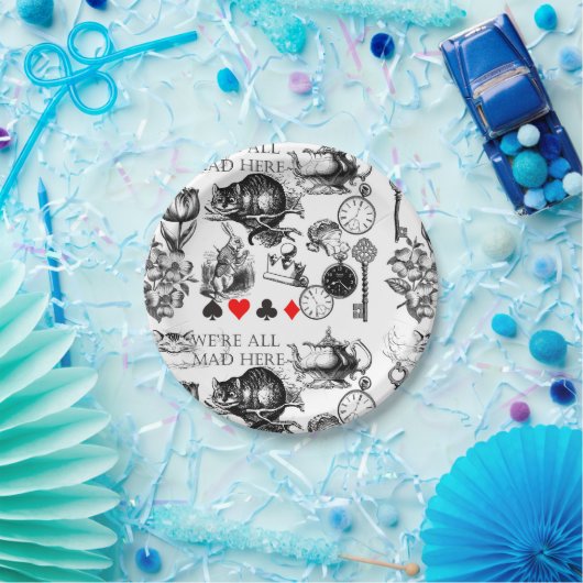 Cheshire Cat classic Alice im Wunderland mad Pappteller (Party)