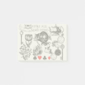 Cheshire Cat classic Alice im Wunderland mad Post-it Klebezettel (Vorderseite)