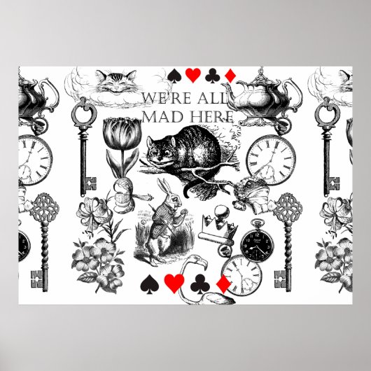 Cheshire Cat classic Alice im Wunderland mad Poster (Vorne)