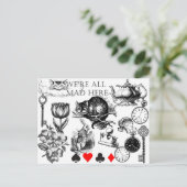 Cheshire Cat classic Alice im Wunderland mad Postkarte (Stehend Vorderseite)