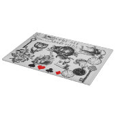 Cheshire Cat classic Alice im Wunderland mad Schneidebrett (Ecke)