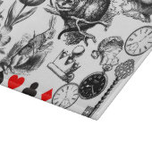 Cheshire Cat classic Alice im Wunderland mad Schneidebrett (Ecke)