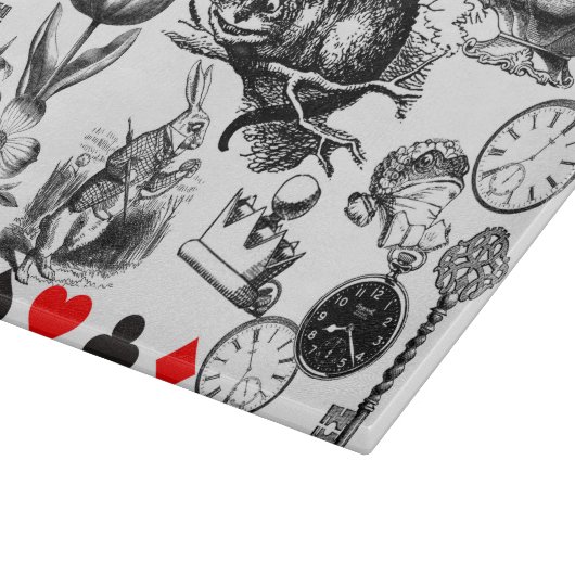 Cheshire Cat classic Alice im Wunderland mad Schneidebrett (Ecke)