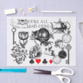 Cheshire Cat classic Alice im Wunderland mad Seidenpapier (Handwerk)