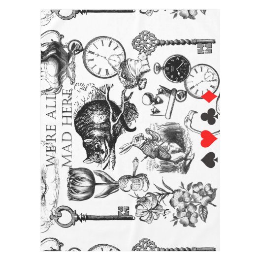 Cheshire Cat classic Alice im Wunderland mad Tischdecke (Vorderseite)