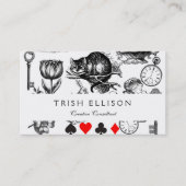 Cheshire Cat classic Alice im Wunderland mad Visitenkarte (Vorderseite)