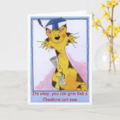 Cheshire Cat Grin - Abschluss Card Karte (Gelbe Blume)