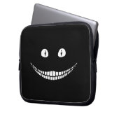 Cheshire Cat Grin Black Electronics Bag Laptopschutzhülle (Vorderseite Links)