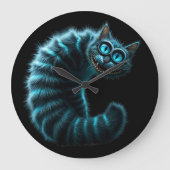 Cheshire Cat Große Wanduhr (Vorderseite)