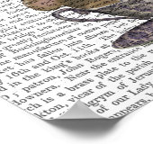 Cheshire Cat Hot Air Ballon Poster (Ecke)