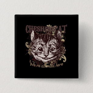 Cheshire Cat im Karnevalstil Button