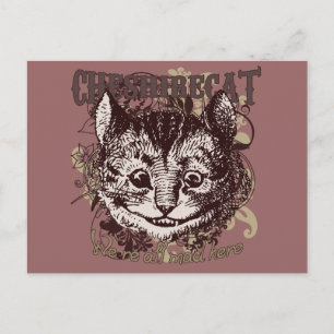 Cheshire Cat im Karnevalstil Postkarte