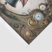 Cheshire Cat in Steampunk Wonderland Decoupage Seidenpapier (Detail)