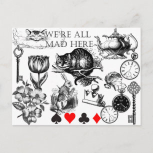 Cheshire Cat klassiker alice im wunderland verrück Postkarte