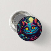 Cheshire Cat Lächeln Alice im Wunderland Button (Vorne & Hinten)