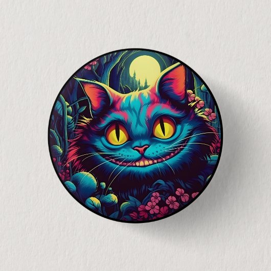 Cheshire Cat Lächeln Alice im Wunderland Button (Vorderseite)