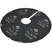 Cheshire Cat Mad Alice Black Tree Skirt Polyester Weihnachtsbaumdecke (Schrägansicht)