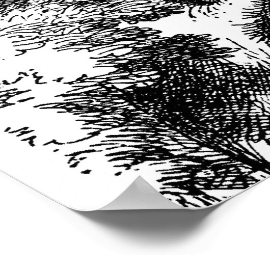 Cheshire Cat Matte Poster (Ecke)