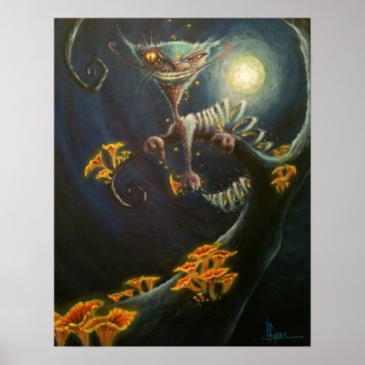 Cheshire Cat Moon Poster (Vorne)