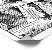 Cheshire Cat over Wonderland Poster (Ecke)