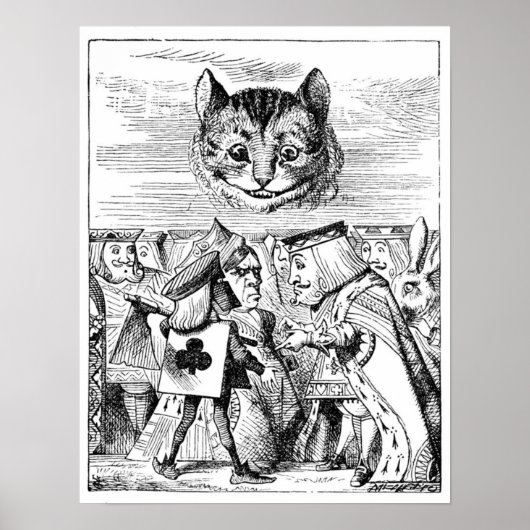 Cheshire Cat over Wonderland Poster (Vorne)