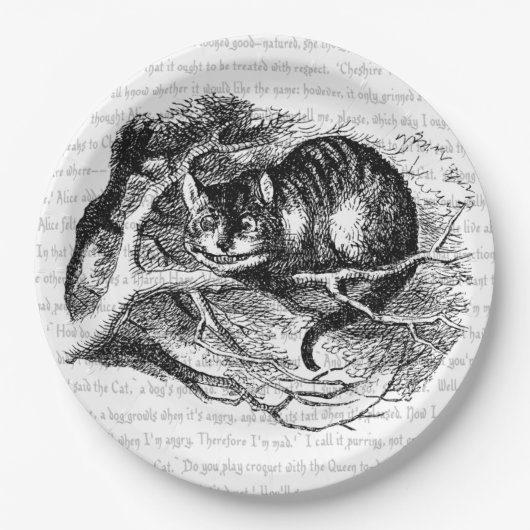 Cheshire Cat Pappteller (Vorderseite)