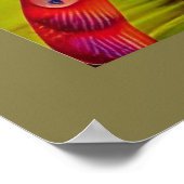 Cheshire Cat Peacock Psychedelic Dream Pop Poster (Ecke)